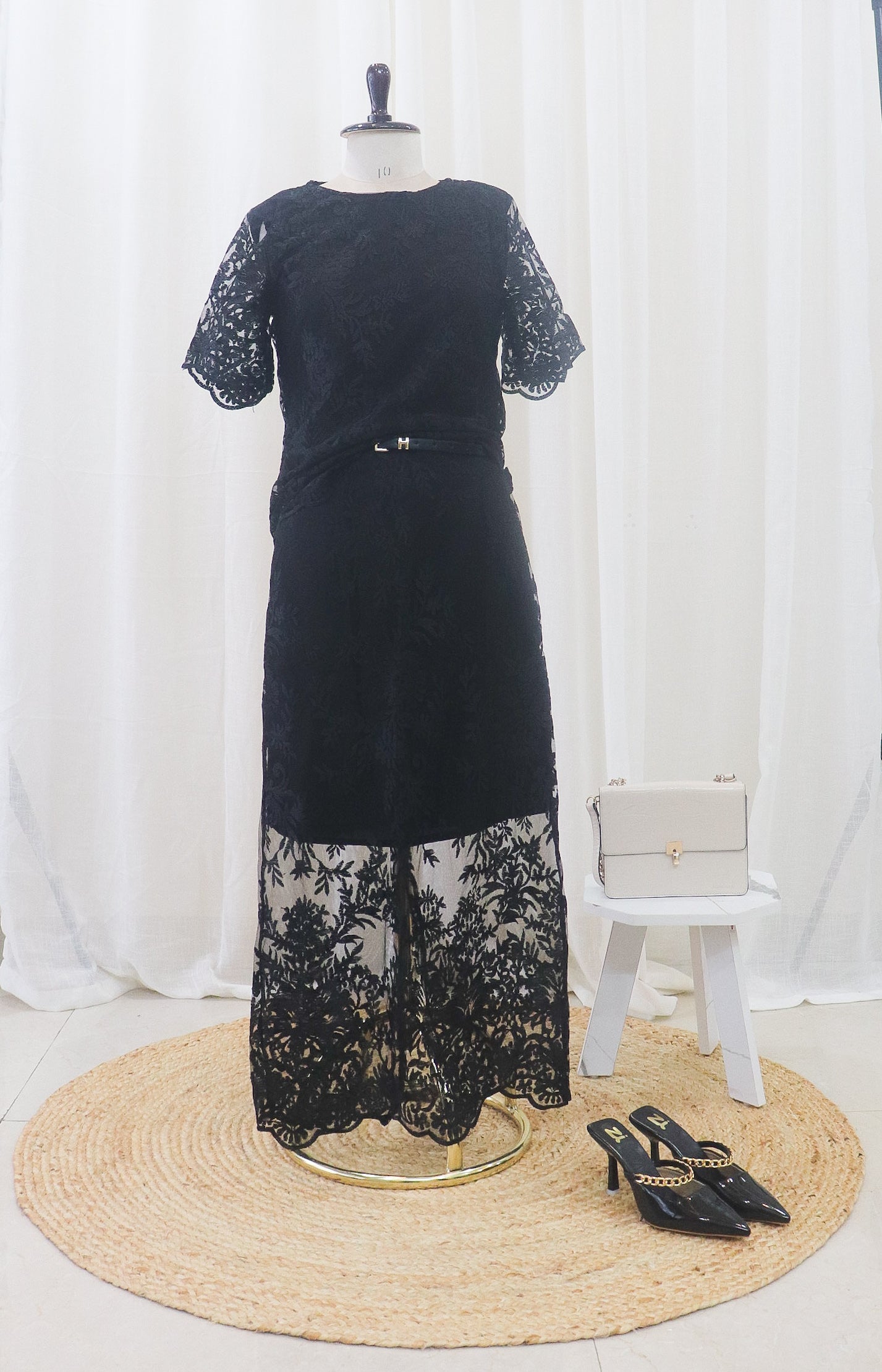 Noir Bloom Co-ord Set 🌹🖤