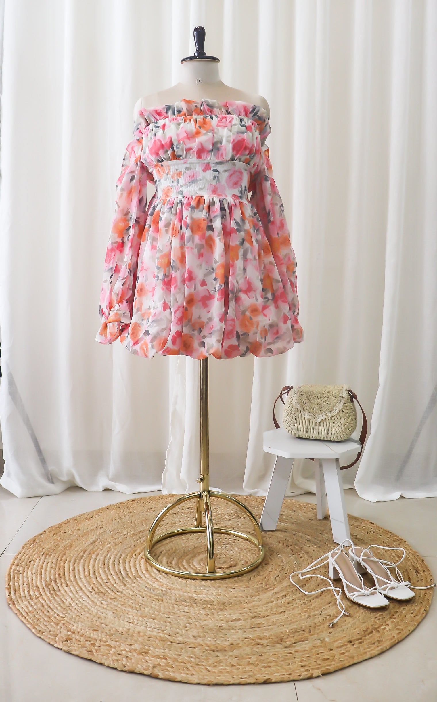 Peach Petal Mini Dress!