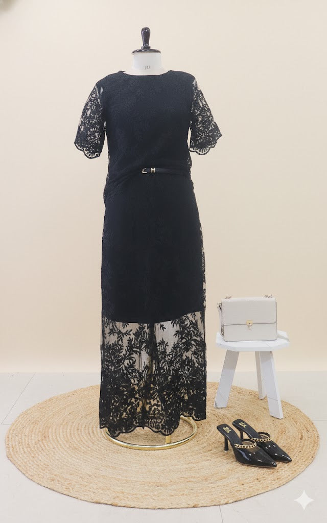 Noir Bloom Co-ord Set 🌹🖤