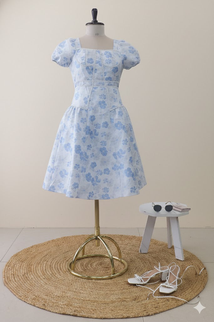 Blueberry Milk Puff Dress! 🫐✨