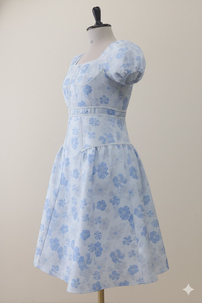 Blueberry Milk Puff Dress! 🫐✨