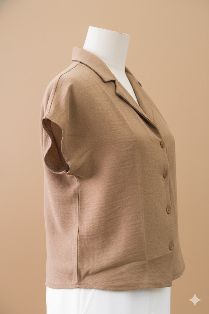 Desert Sand Relaxed Linen Shirt!
