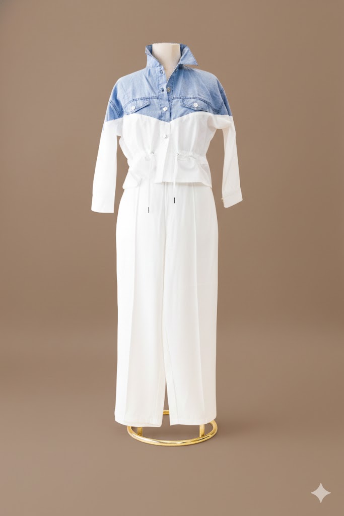 Skyline Chic Colorblock Jacket Shirt!