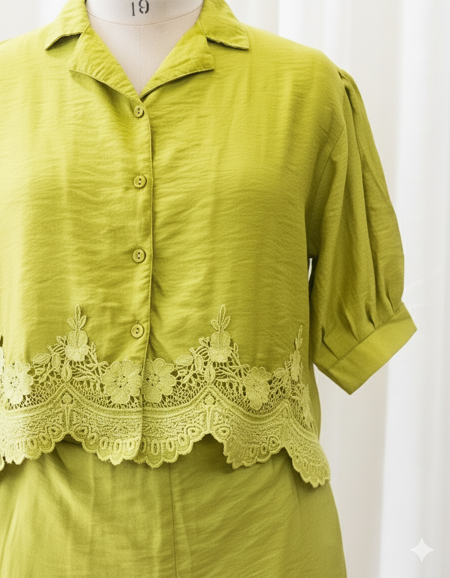 Green Whisper Lace Set!