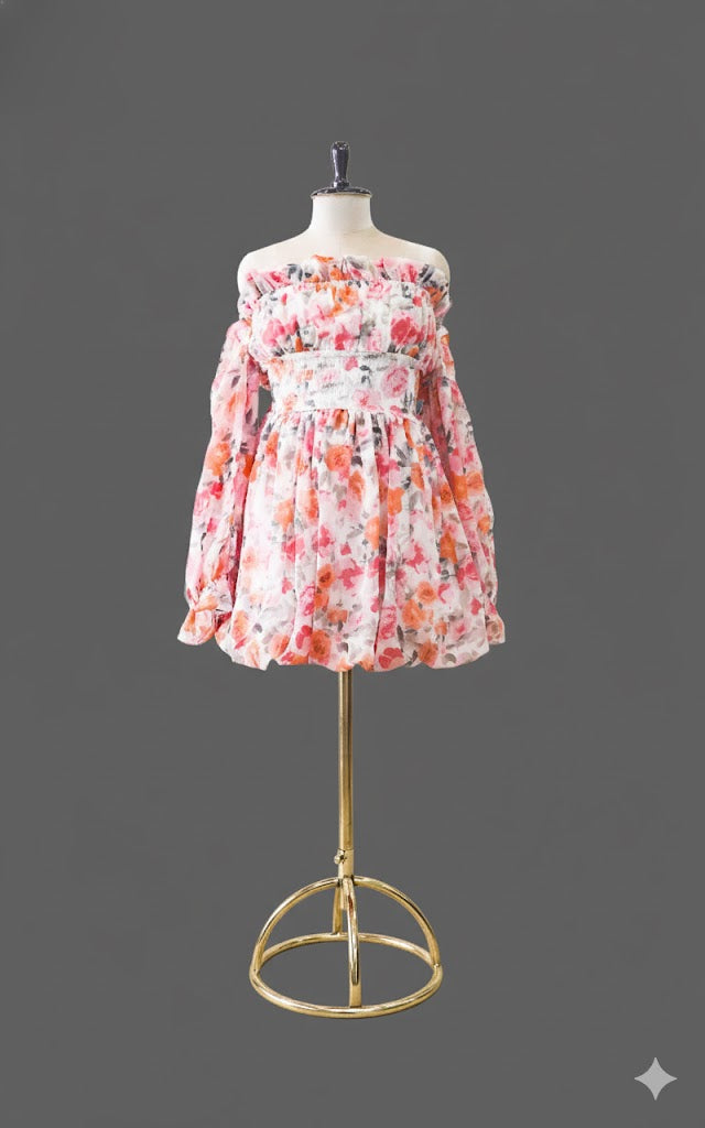 Peach Petal Mini Dress!