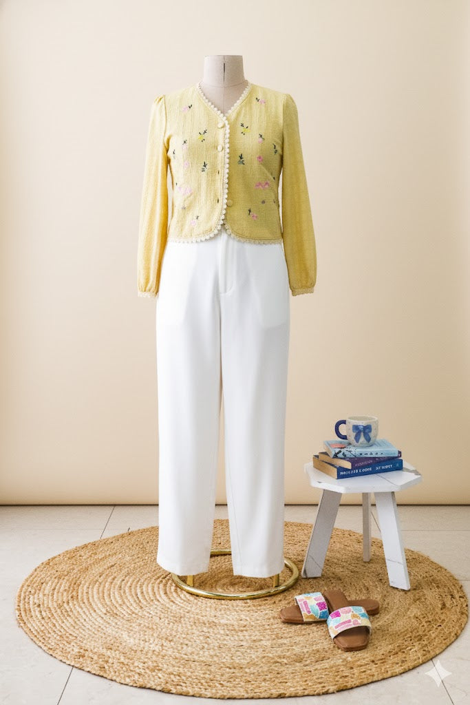 Sunny Blossom Embroidered Top!