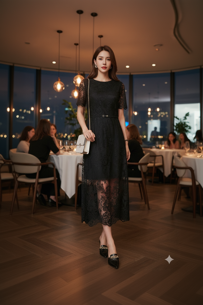 Noir Bloom Co-ord Set 🌹🖤