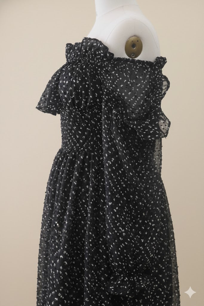 Starry Night Off-Shoulder Mini Dress!
