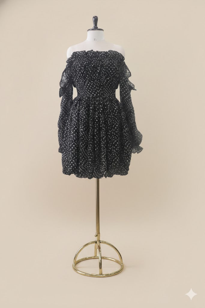Starry Night Off-Shoulder Mini Dress!