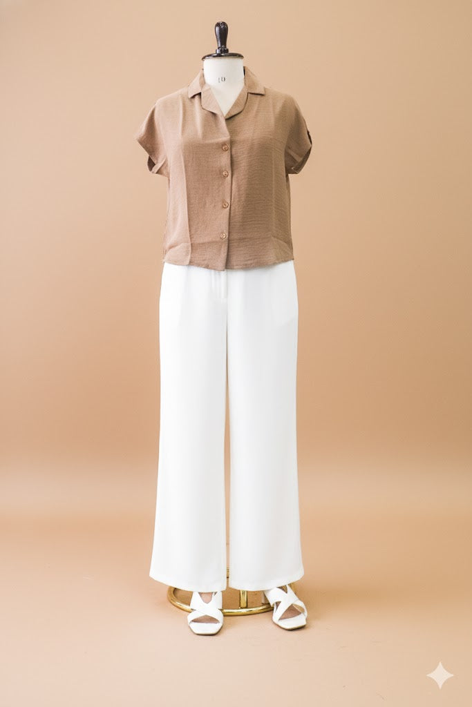 Desert Sand Relaxed Linen Shirt!