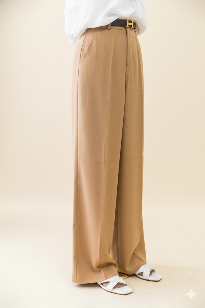 Timeless Brown Pleated Trousers!