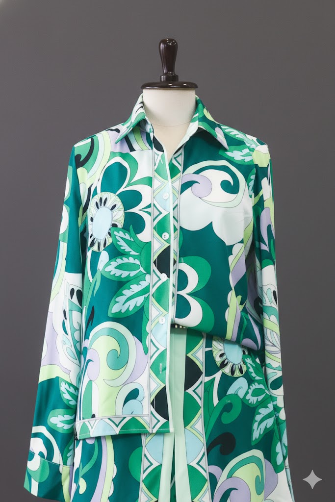 Emerald Swirl Print Skirt Set!