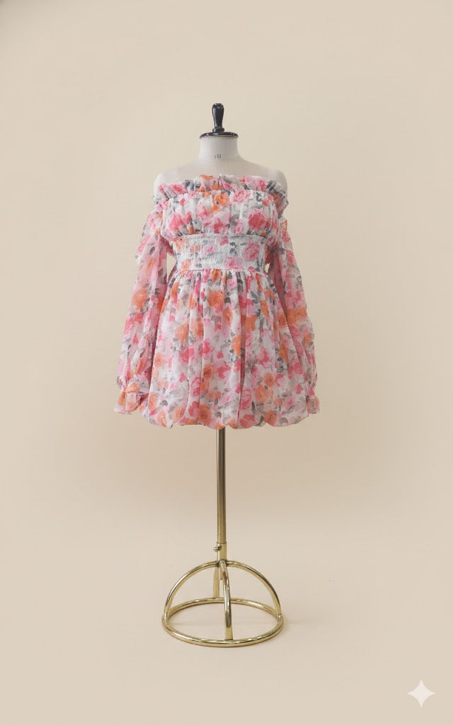 Peach Petal Mini Dress!