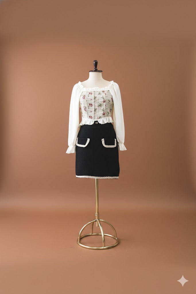 Rose Garden Corset Overlay Top!