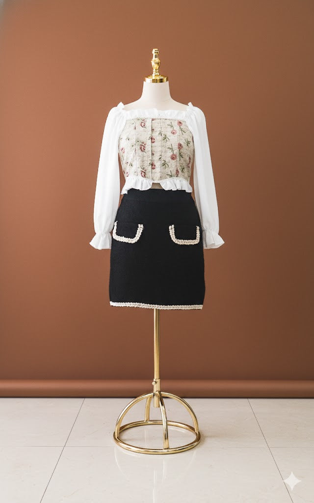 Rose Garden Corset Overlay Top!